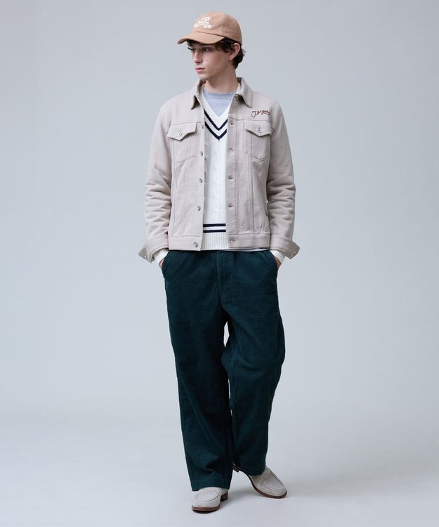 J.PRESS MEN 【NYUZELESS】3rdタイプ ジャージートラッカージャケット ベージュ系