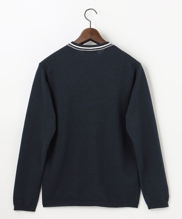 JOSEPH ABBOUD 【オーガニックコットン】JOE COTTONエアーパールリブ ニット ダルブルー系