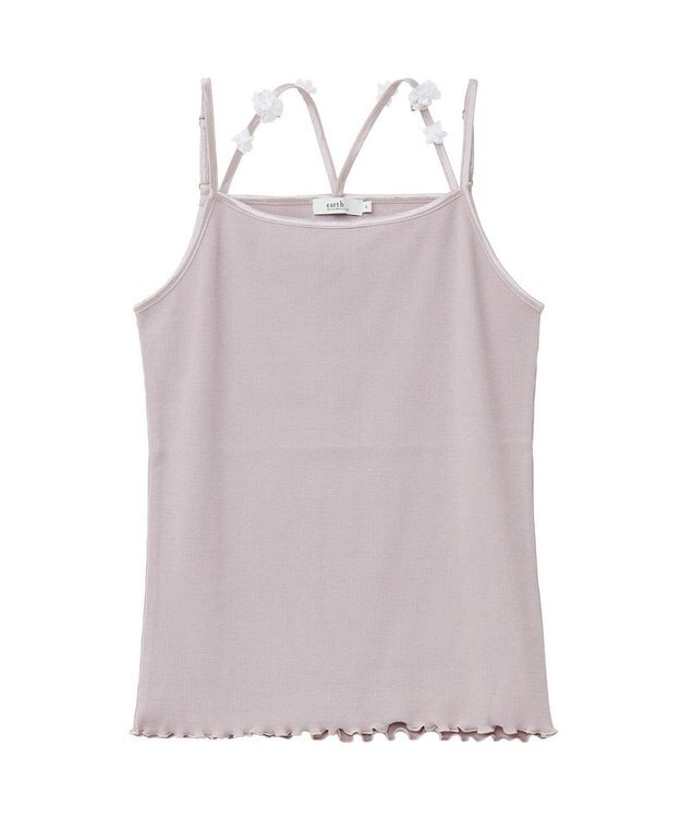 earth music&ecology フラワーモチーフキャミ Pink