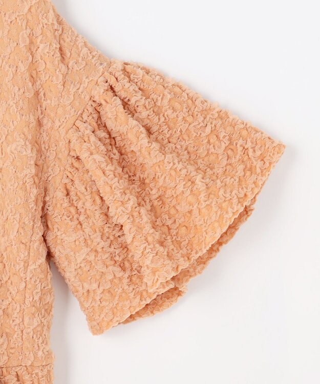 自由区 【カトリエムブーケ】Une forme bosselee ギャザーディテールフェミニンプルオーバー オレンジ