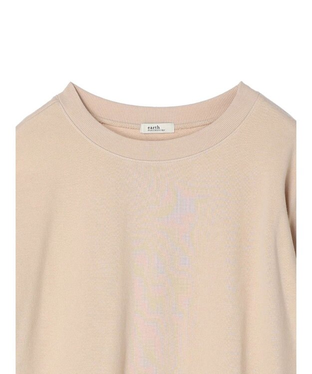 earth music&ecology 袖スリットスウェット Beige