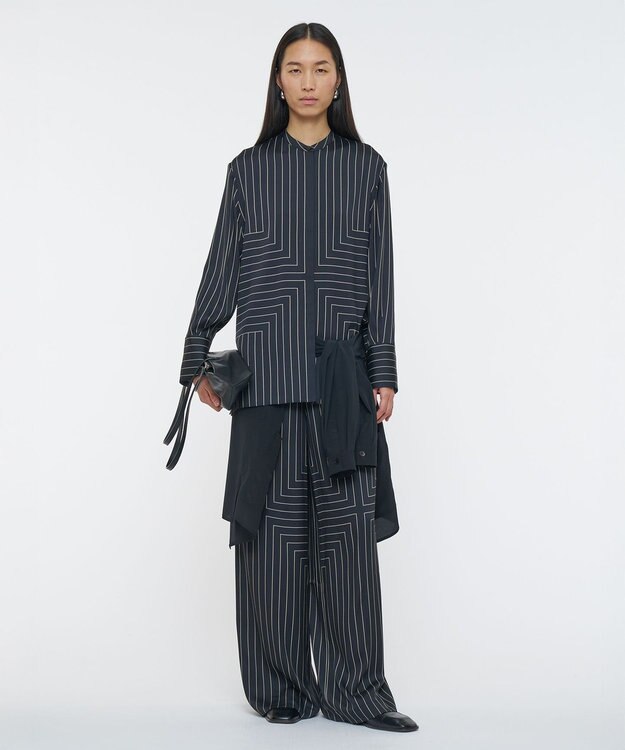 JOSEPH ジオメトリック アニメーション　ロングスリーブブラウス Black / Affogato