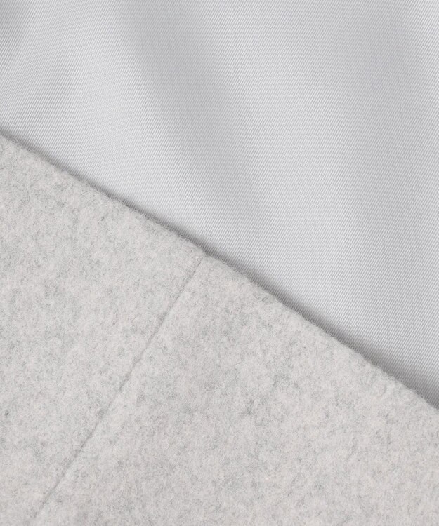 J.PRESS LADIES ショートビーバー フーデッド コート ライトグレー系