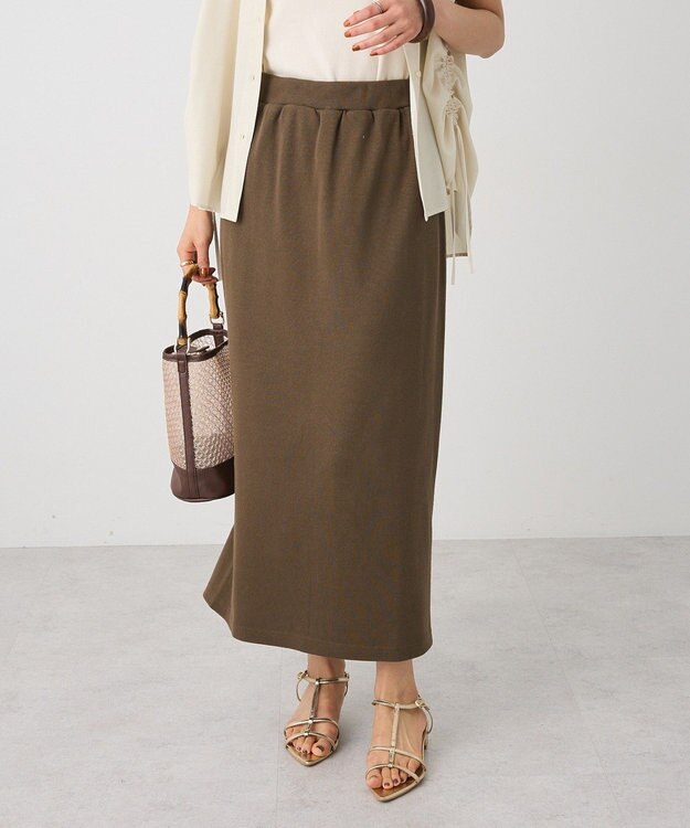 CRAFT STANDARD BOUTIQUE リブロングスカート Brown