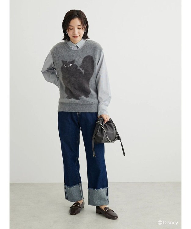 Green Parks Villains／ジャガードニットベスト Gray