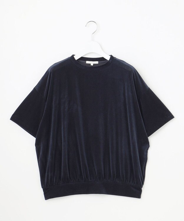 自由区 L 【SHIHOさん着用】シアーベロア カットソー ネイビー