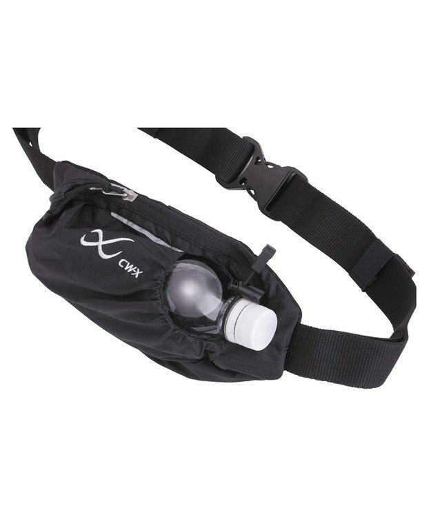 CW-X 【UNISEX】 CW-X ウエストポーチ ボトルイン可能 コンプレッションコード付き ユニセックス HYR010 /ワコール ブラック