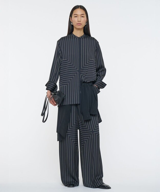 JOSEPH ジオメトリック アニメーション　ロングスリーブブラウス Black / Affogato