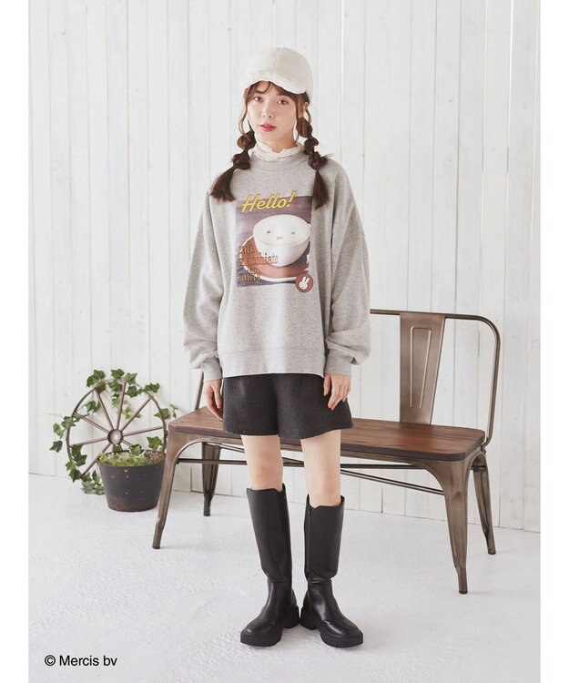 earth music&ecology ｍｉｆｆｙ／ｅａｒｔｈ　ｓｗｅａｔ　ｃｏｌｌｅｃｔｉｏｎ Light Gray