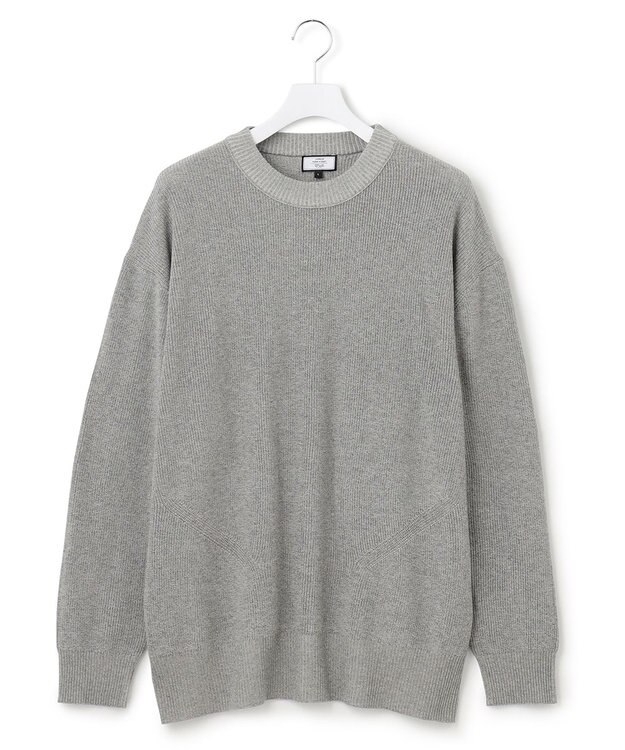 J.PRESS YORK STREET 【UNISEX】デニムルッククルーネックニット ライトグレー系