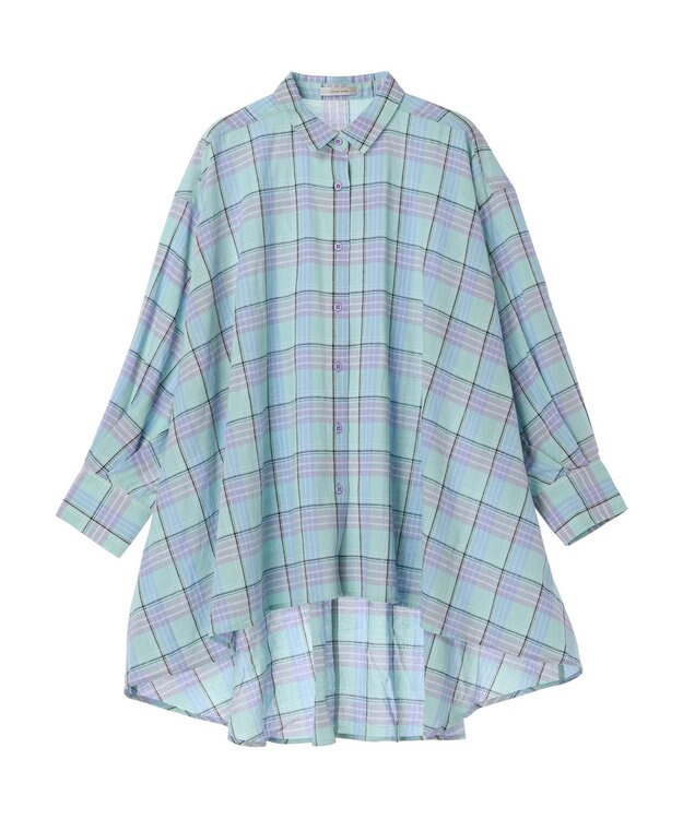 CRAFT STANDARD BOUTIQUE チェックフィッシュテールチュニック Mint