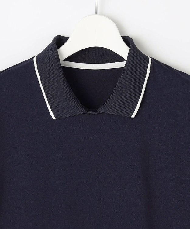 23区GOLF 【辻梨恵プロ着用】メッシュスリーブストレッチポロ ネイビー系