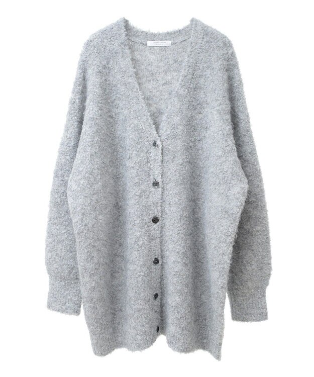 Green Parks ブークレーＶネックミディ丈カーディガン Gray