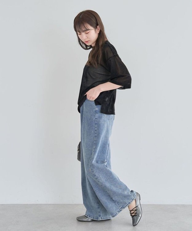 Green Parks シアーベロアプルオーバー Black