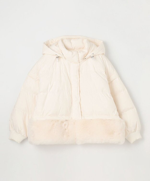 GRACE CONTINENTAL ヘムファーショートダウンジャケット キナリ