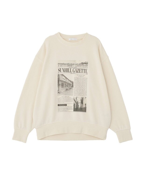 AMERICAN HOLIC News paperスウェット Ivory