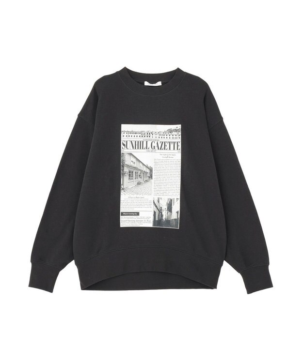 AMERICAN HOLIC News paperスウェット Charcoal Gray