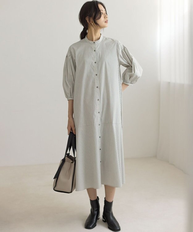 組曲 L コンパクトシャーティング ワンピース アイボリー系1