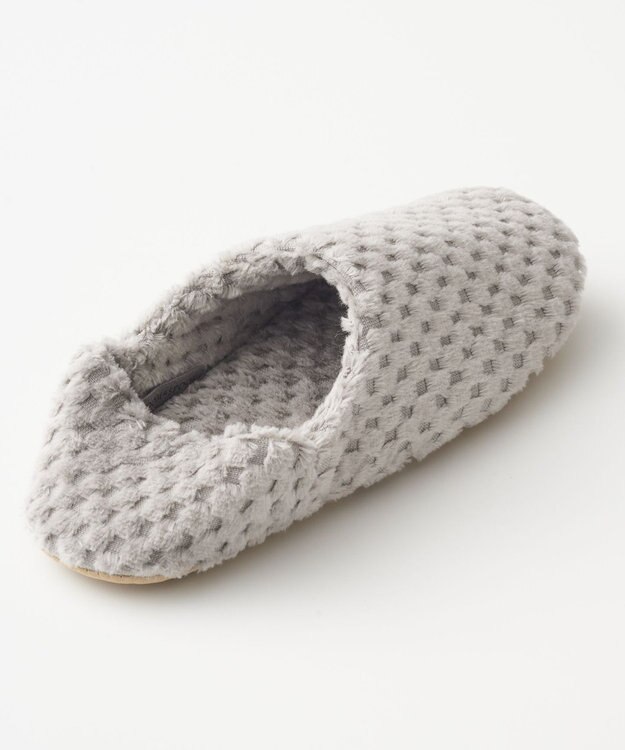 LOOM&SPOOL GRS綿毛布ルームシューズ ライトグレー