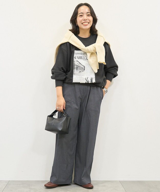 AMERICAN HOLIC News paperスウェット Charcoal Gray
