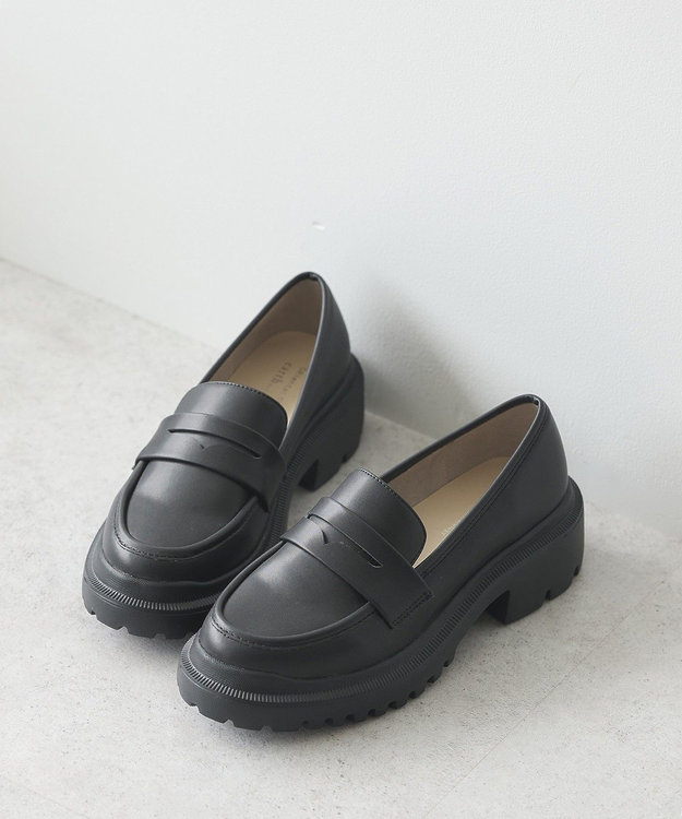 earth music&ecology ＯＲｉｅｎｔａｌ　ＴＲａｆｆｉｃ　厚底ローファー Black