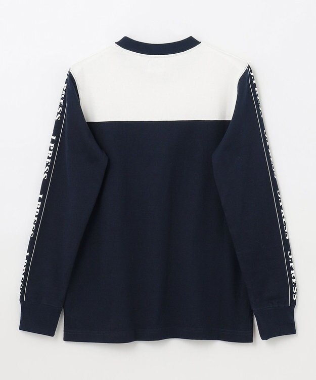 J.PRESS KIDS 【140-170cm】切替×袖プリント 長袖Tシャツ ネイビー系