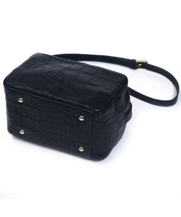 Regalo Felice 【大容量 / 本牛革 / クロコ型押し】ショルダー / REGALO BK(ブラック）