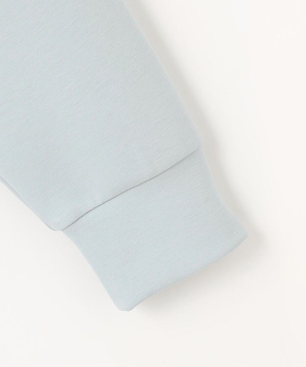 Feroux 【洗える・新色追加】バックフリル ダンボールパーカー スカイブルー系