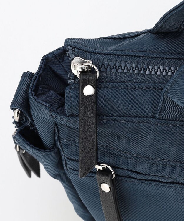 LA BAGAGERIE 【MONICA】サイドジップ2WAYトートバッグ ネイビー