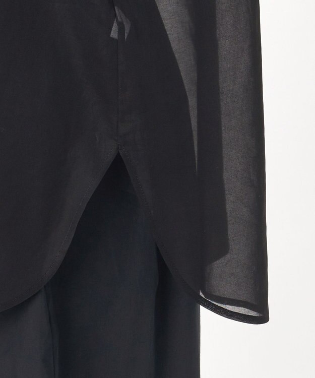 23区 【GOLD LABEL】コットンオーガンジー ジレコンビ ブラウス ブラック系