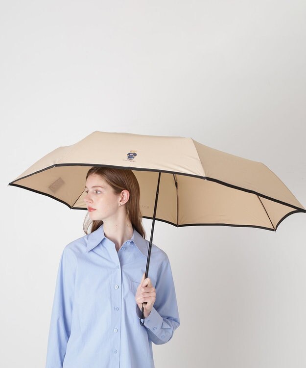 MOONBAT 【WEB限定】POLO RALPH LAUREN(ポロ ラルフローレン)FLAG BEAR 雨傘 折りたたみ傘 ユニセックス ベージュ