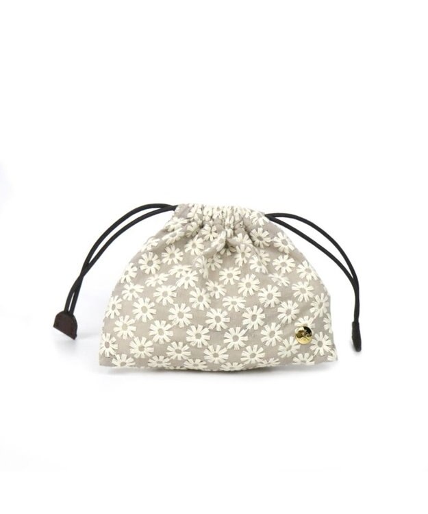 Regalo Felice 【花の刺繍 / セットで持っても可愛い】ポーチ小 / REGALO BE(ベージュ)