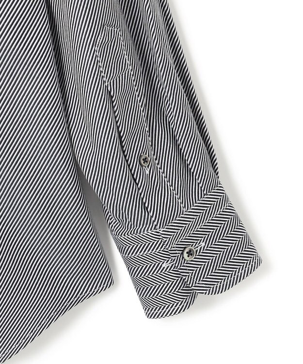 JOSEPH HOMME ツイルへリンボンクレイジー　イタリアンカラードレスシャツ ブラック系1