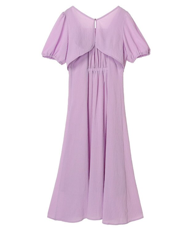 earth music&ecology ＳＥＴ２点パフスリーブブラウス＋キャミワンピース Purple