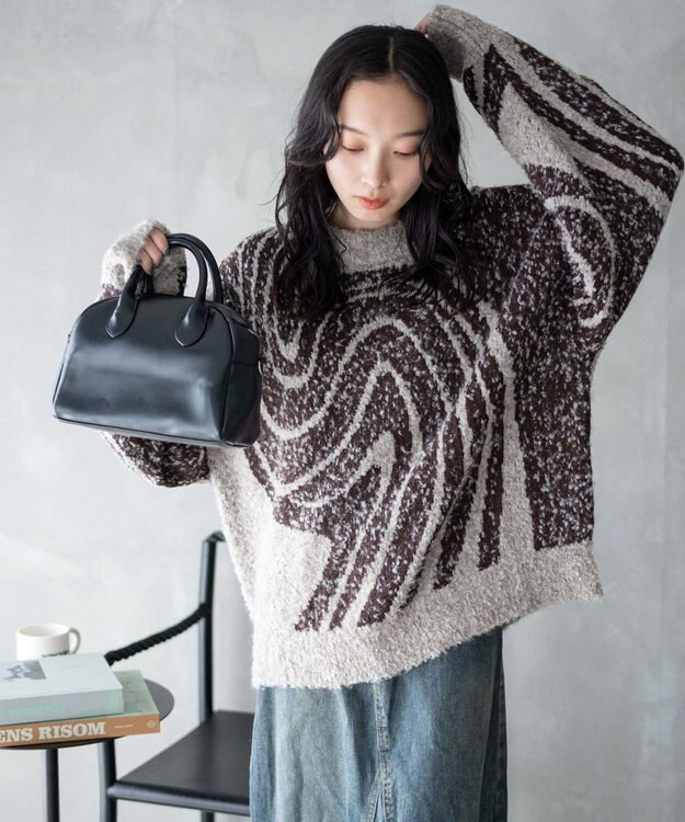 WEGO 幾何学柄ニットプルオーバー 柄3