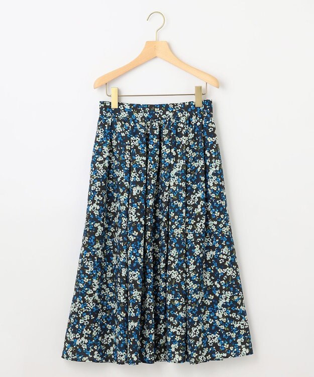 組曲 ニュアージュフラワープリント スカート ブルー系5