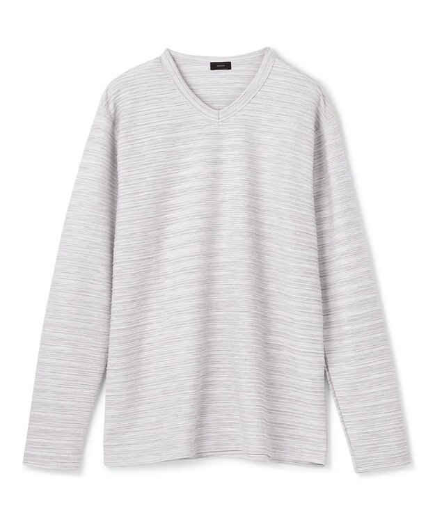 JOSEPH HOMME 【LEON 掲載】ストームリップル　Vネックカットソー ライトグレー系