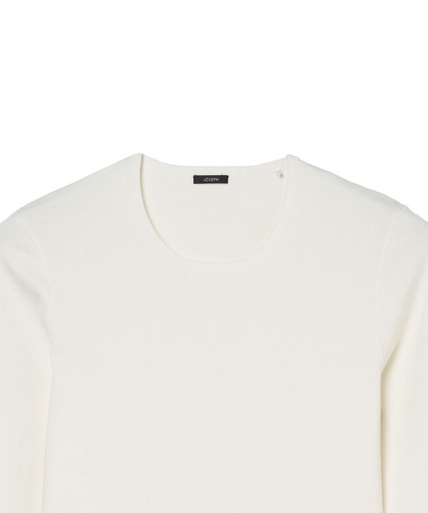 JOSEPH 【FOUNDATIONS】【洗える】シルクストレッチ　ラウンドネックニット Ivory
