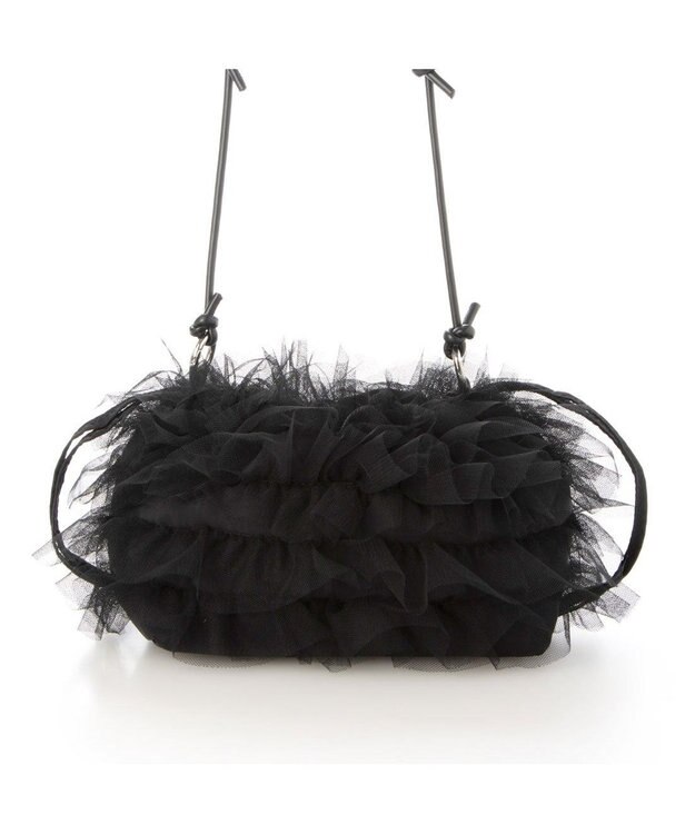 UNBILLION カシュカシュ cachecache / チュールフリルショルダーバッグ ブラック