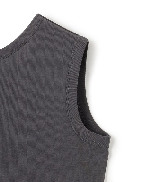 UNFILO ドライタッチフライス フレアワンピース チャコール