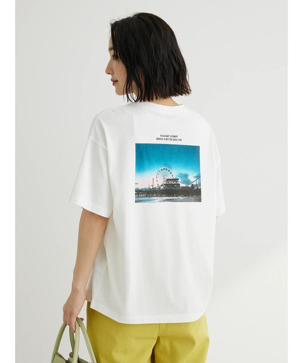 Green Parks バックフォトボックスＴシャツ Off White
