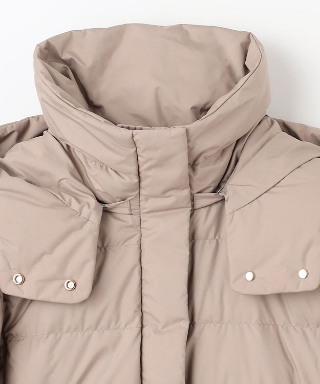 ANY 【洗濯機可/フード取り外し可能/撥水】楽映えリッチロング丈ダウン モカ