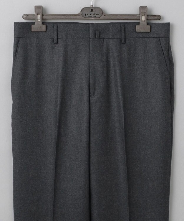 GOTAIRIKU 【保温性/ストレッチ/シワになりにくい】サキソニーストレッチパンツ（ノータック） グレー系