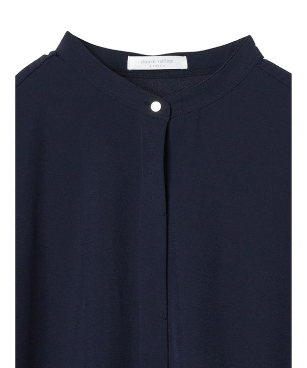 Green Parks イージーケア　比翼ボタンチュニック Dark Navy