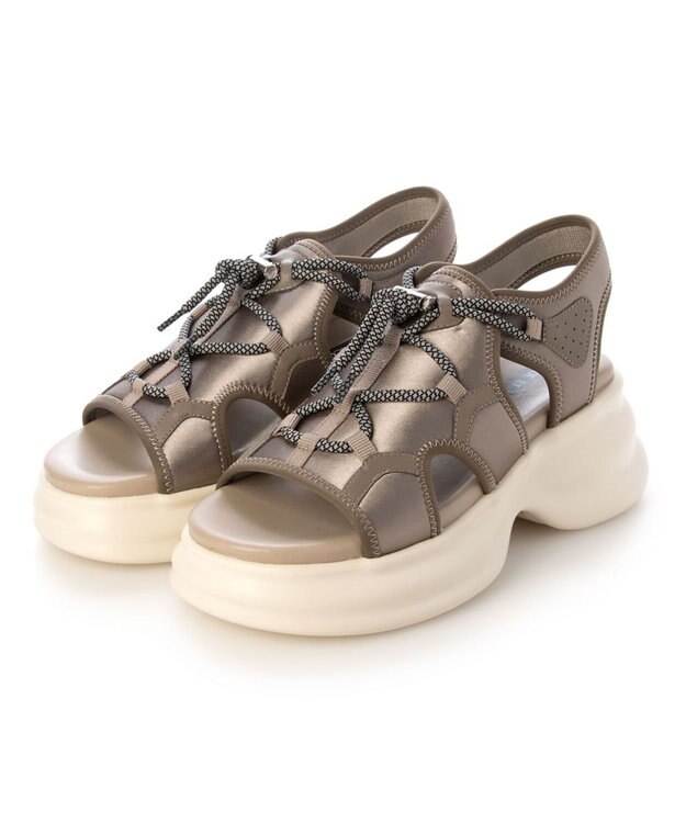 MODE ET JACOMO <MODE ET JACOMO>ボリュームソールスポーツサンダル グレー