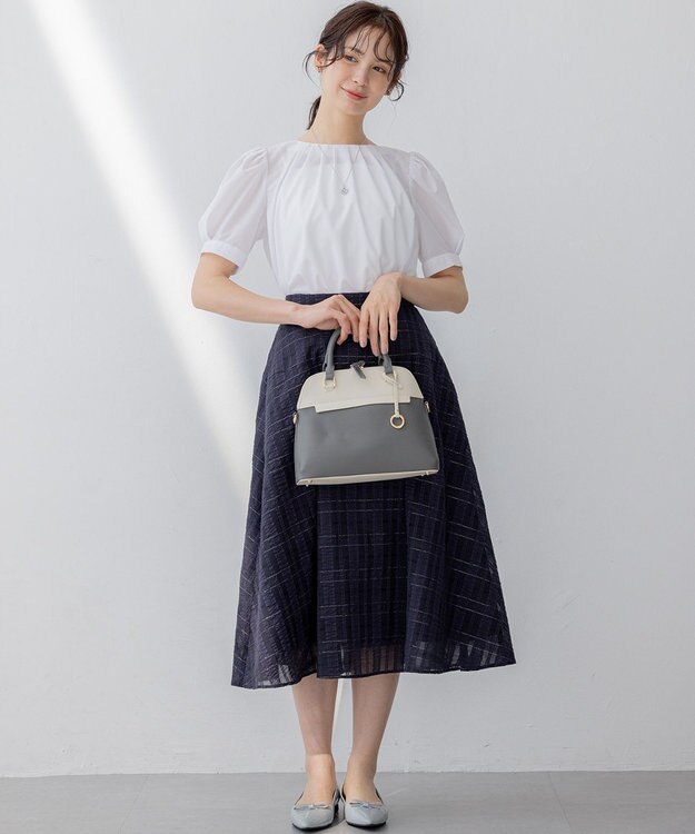 組曲 L ソフトローンパフスリーブ ブラウス アイボリー系