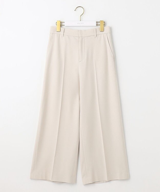 ANY SIS 【保温性あり/洗える】サーモ 2WAYストレッチ ワイドパンツ アイボリー