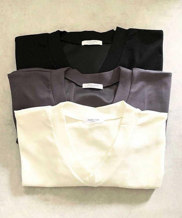 Green Parks ショート丈Ｖネックポンチプルオーバー White