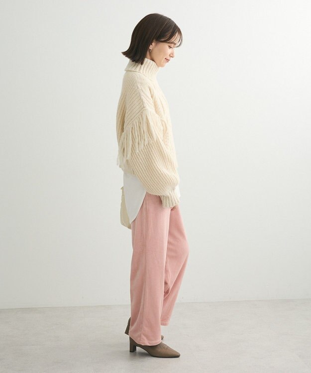 Green Parks ・ｓｗｉｎｇ　ｂｙ　フリンジタートルニット Ivory