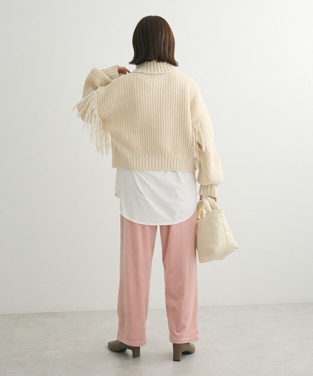 Green Parks ・ｓｗｉｎｇ　ｂｙ　フリンジタートルニット Ivory